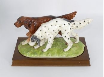 Large Porcelain Sculpture Of Dogs