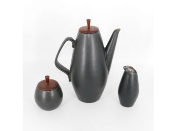 Vega Mid-Century Modern Porcelain 3-Piece Coffee Set