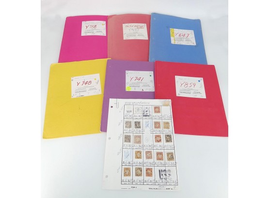Stamp Lot - 6 US & Int'l Stamp Folders