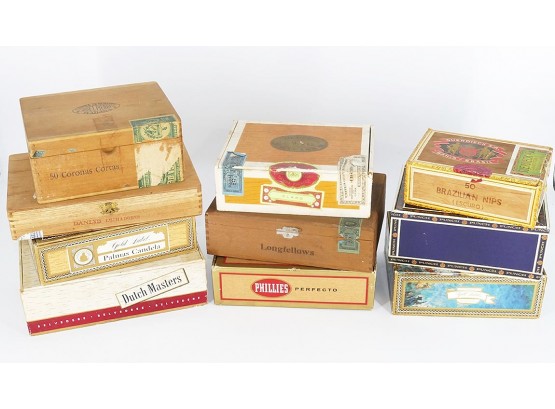 10 Vintage Cigar Boxes