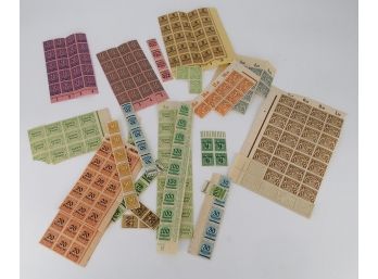 Unused Vintage German Stamp Partial Sheets And Blocks
