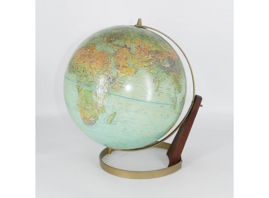 Mid-Century Modern Replogle True-To-Life Globe With Stand