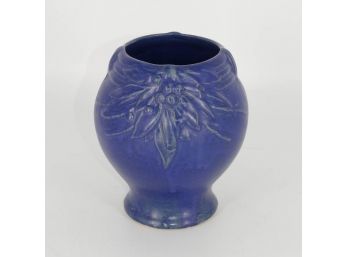 1935 McCoy Pottery 'Holly' Pattern Vase - Onyx Glaze