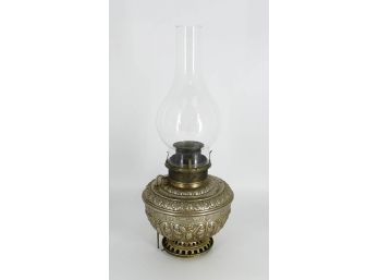 Antique 'The Rochester' Nickel Oil Lamp