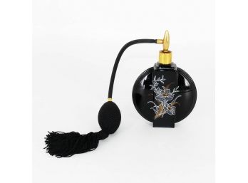 Vintage Van Cleef & Arpels Black Glass Atomizer Perfume Bottle - Made In France