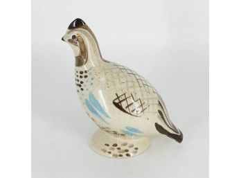 Vintage Red Wing Pottery 'Bob White' Pattern Quail Hors D'oeuvre Holder