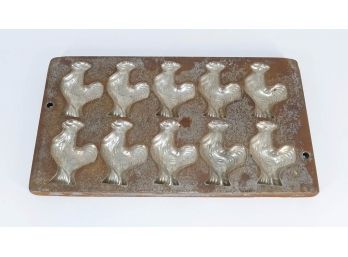 Vintage Cast Iron Rooster Candy Mold