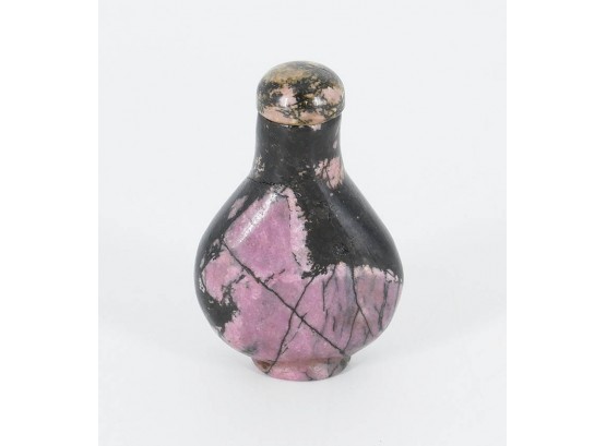 Chinese Rhodonite Stone Snuff Bottle
