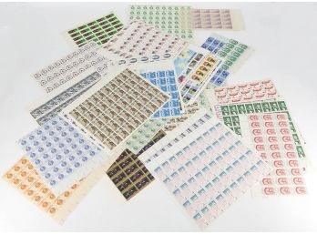 Large Vintage Unused US Stamp Sheet / Block Lot