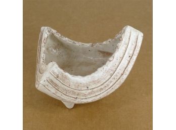 Triangular Pottery Footed Bowl