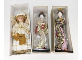Lot Of 3 Dolls - Seymour Mann Angeline & 2 Geisha Dolls