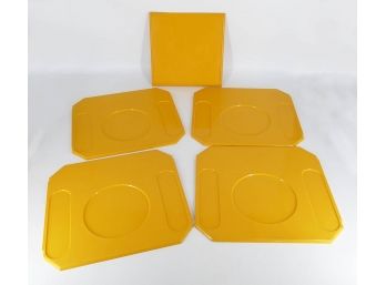 1960's Modern Plastic Stacking Eating Trays