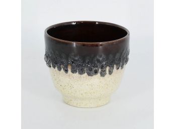 Mid Century Modern Fat Lava Drip Glaze Bowl By Bay Keramik (W Germany)