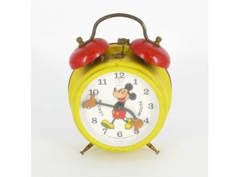 1960's Walt Disney Mickey Mouse Alarm Clock By Bradley (Germany)