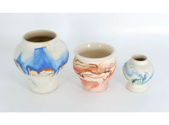 Nemadji Pottery Lot - 3 Vases