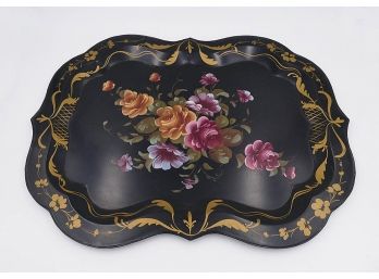 Large Hand-Painted Tole Tray