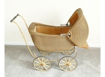 1920's Haywood Wakefield Wicker Baby Carriage