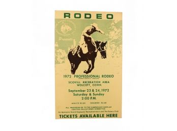 Vintage 1972 Professional Rodeo Cowboys Poster