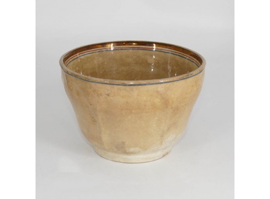 Lustre Banded Stoneware Bowl C. 1840