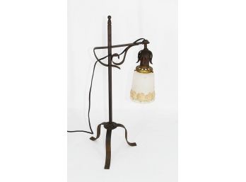 Arts & Crafts Movement Wrought Iron Table Lamp