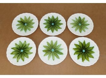 Schramberg (Germany) Majolica Lily Of The Valley Plates - Set Of 6