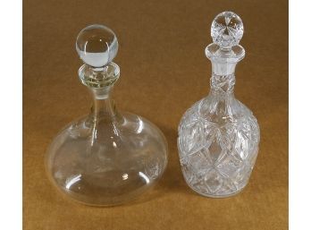Vintage Glass And Crystal Decanters