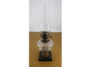 1875 M.B. Co (NY) Lamp - Iron Base, Brass Stem