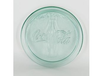 Coca-Cola Green Glass Serving Tray