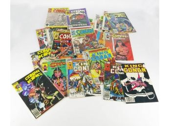 1980's Marvel Conan Comic Book Lot - Conan The Barbarian/Destroyer, King Conan, Conan The King - 23 Comics