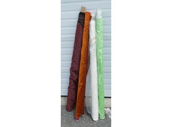 4 Rolls Of Fabric - Italian Silk, P/Kaufmann, Brunschwig & Fils, Barcelona Cotton/Silk Blend
