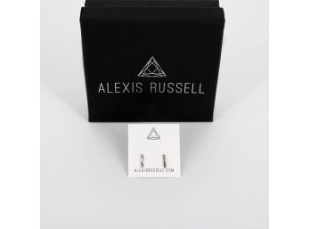 Alexis Russell Sterling Silver Linea Bar Studs Earrings - New In Box