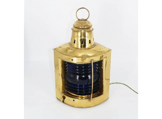 Vintage 1930's Brass Naval Port Lantern - Electrified