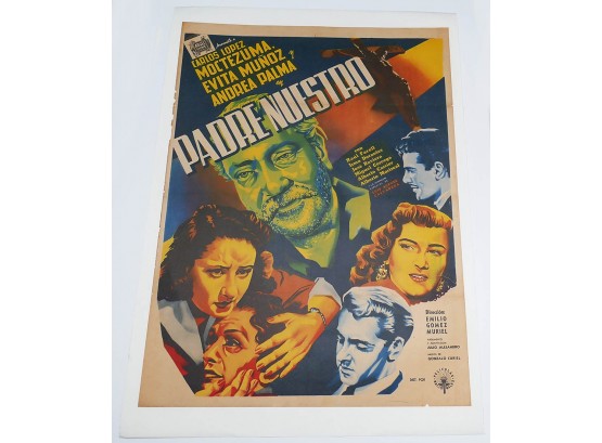 Original 1953 Mexican Movie One-Sheet Poster - Padre Nuestro - Linen Backed