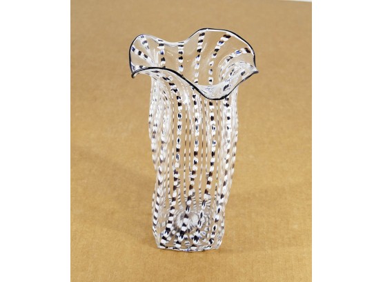 Signed Studio Art Glass Vase