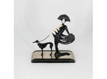 House Of Erte 'Symphony In Black' Hand Painted Porcelain Figurine - Limited Edition