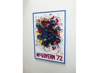 Sam Francis 1972 McGovern Presidental Campaign Offset Lithograph Poster - Hand Signed