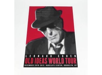 Leonard Cohen Silkscreen Poster - 2012 Old Ideas World Tour - Limited Edition