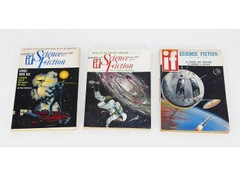 3 Different IF Magazines Worlds Of Science Fiction (1961-1962)