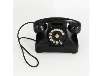 Vintage 1940's Black Rotary Telephone - The North Electric Co.