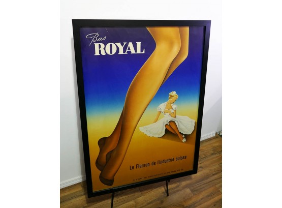 Large Vintage Swiss / French Advertising Poster - 53.25' Tall