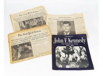 John F. Kennedy JFK Assassination Newspapers & Documentary On Vinyl LP Record