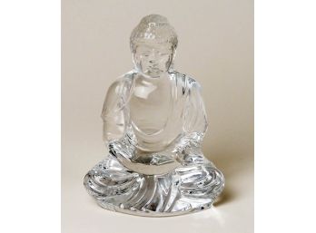 BACCARAT France Crystal Buddha Figurine