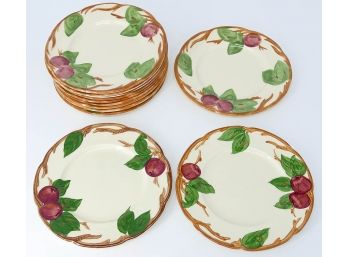 Set Of 12 Franciscan Apple Pattern Salad Plates