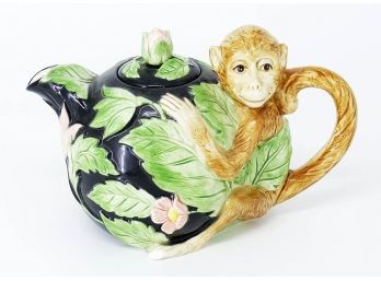 Fitz & Floyd Porcelain Monkey Teapot