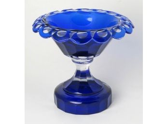 William Yeoward Cobalt Blue Pedestal Crystal Comport