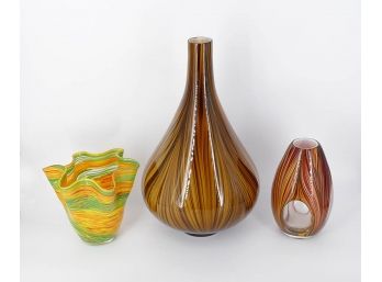 3 Different Glass Vases - Missoni