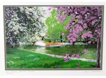 Print By Susan Batchelder 'Swan Boats Boston Public Garden'