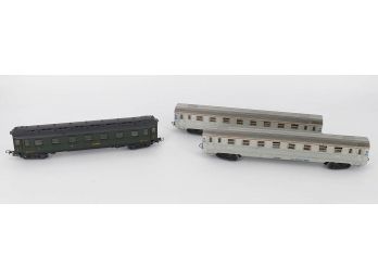 3 Different Marklin Model Train Cars - HO Gauge - 2 Passenger Cars & Postal Coach