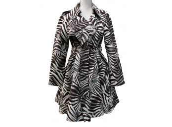 Lanvin For H&M Zebra Print Trench Coat Size 6