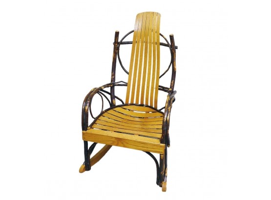 Hickory And Oak Slat Back Rocking Chair